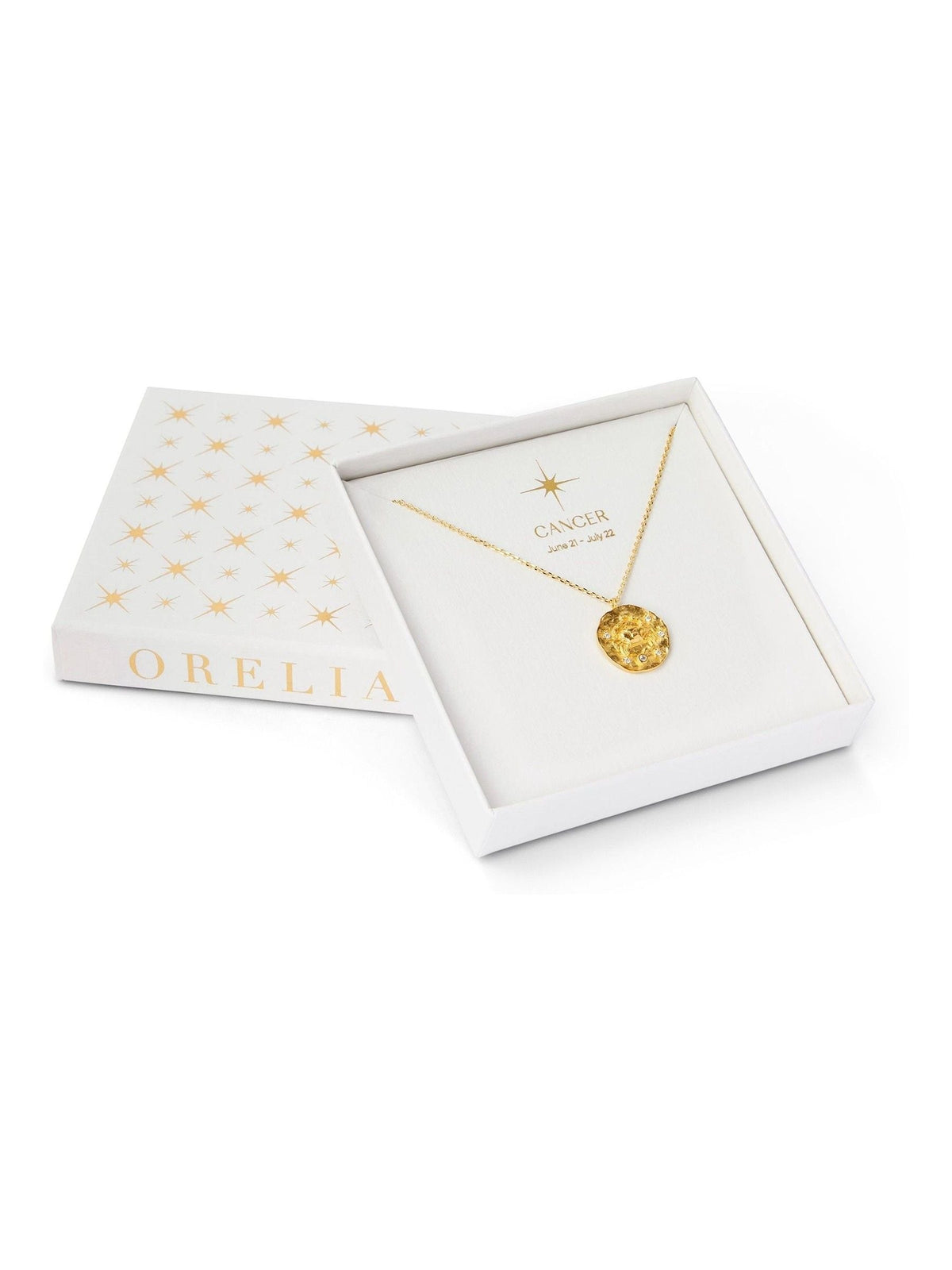 Orelia London Cancer zodiac necklace 18k gold plated, UK version