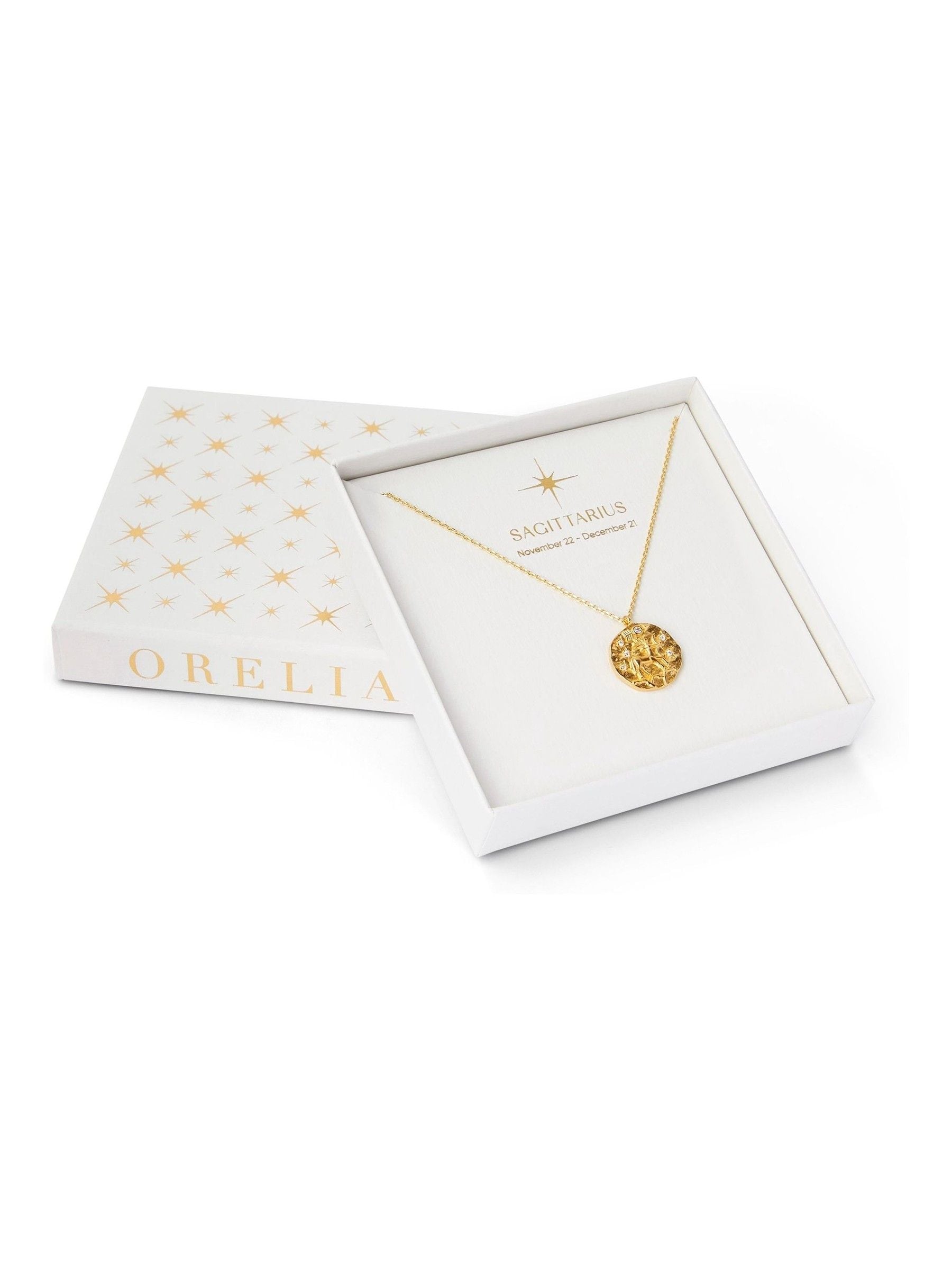Orelia London Sagittarius zodiac necklace gold plated, UK version