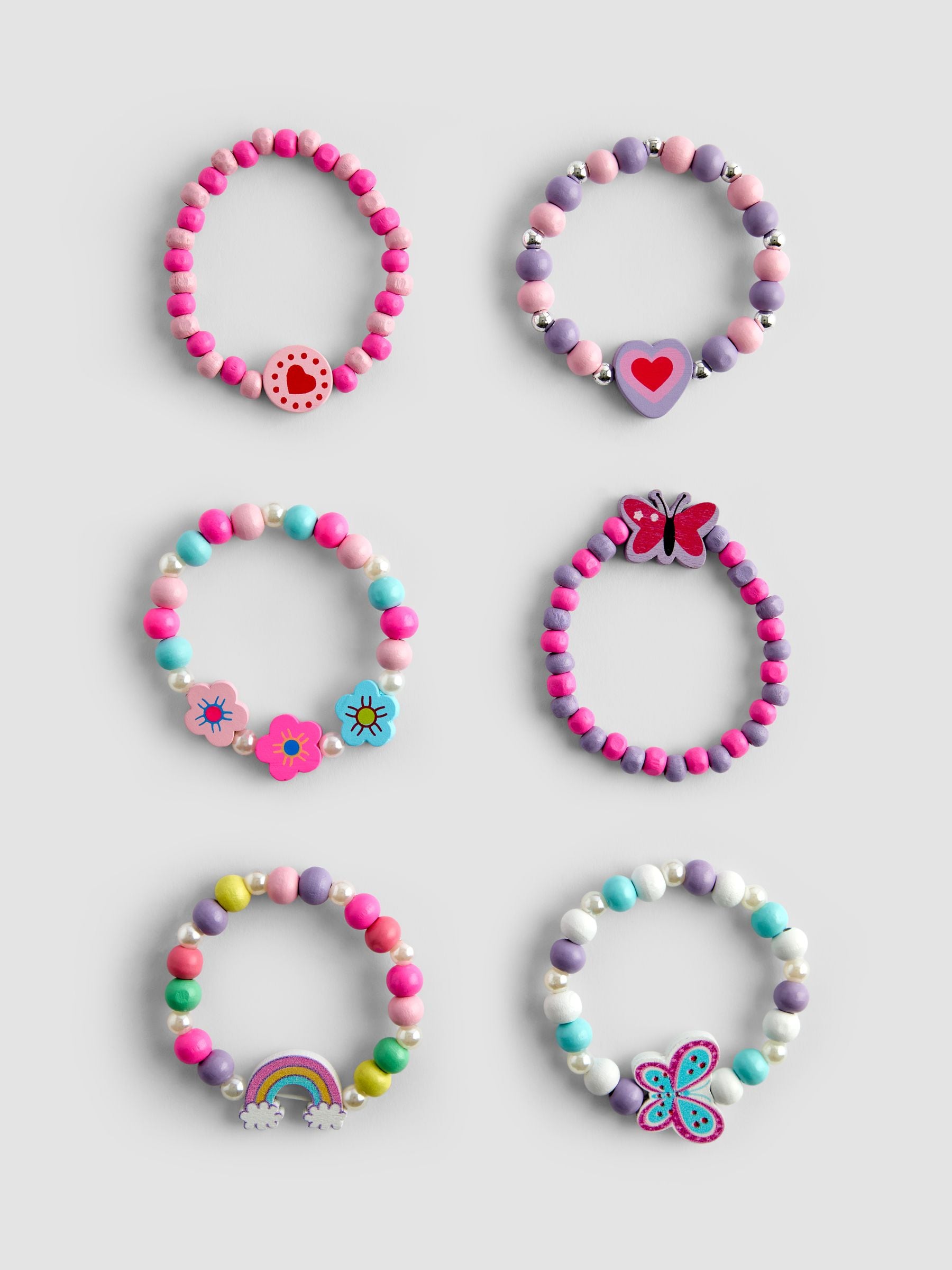 JoJo Maman Bébé multicolour bracelets 6-pack - British product