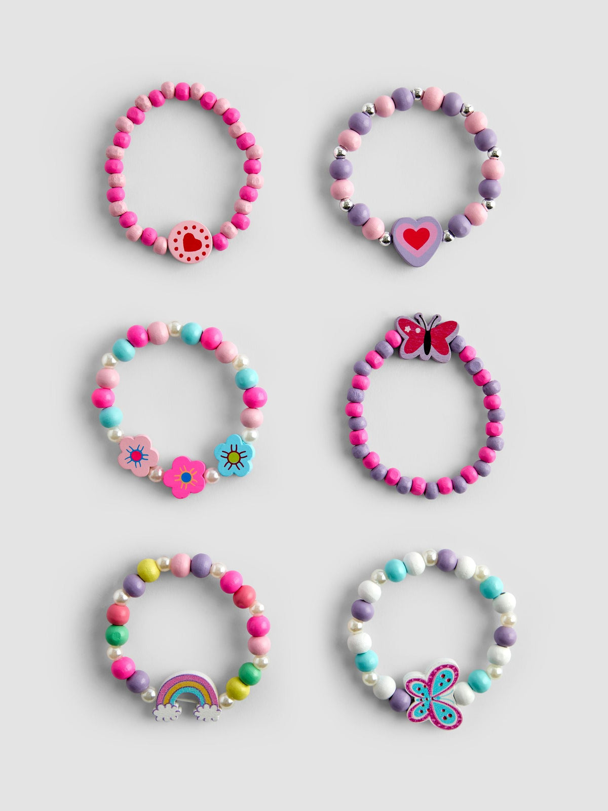 JoJo Maman Bébé multicolour bracelets 6-pack - British product