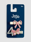 JoJo Maman Bébé light pink birthday hair clips 2-pack, UK version