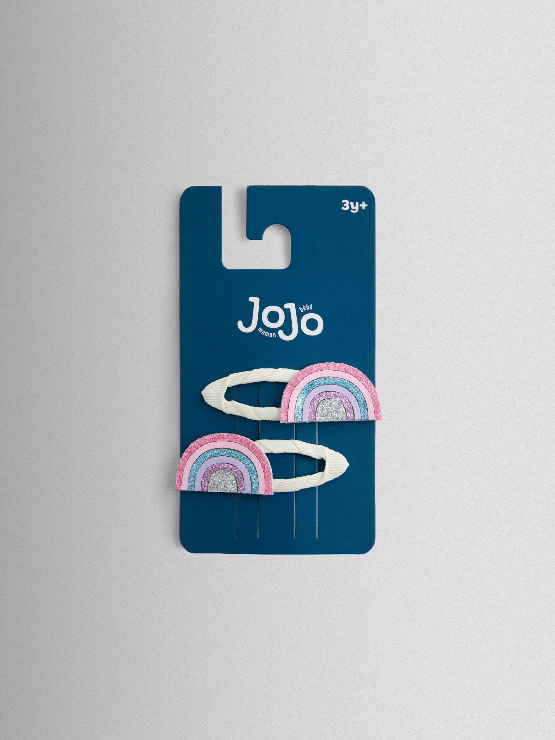 JoJo Maman Bébé Multi Colour 2-Pack rainbow hair clips (British brand)