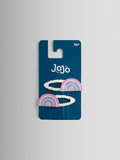 JoJo Maman Bébé Multi Colour 2-Pack rainbow hair clips (British brand)