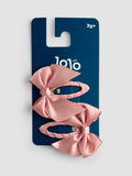 JoJo Maman Bébé pink bow hair clips 2 pack, UK version