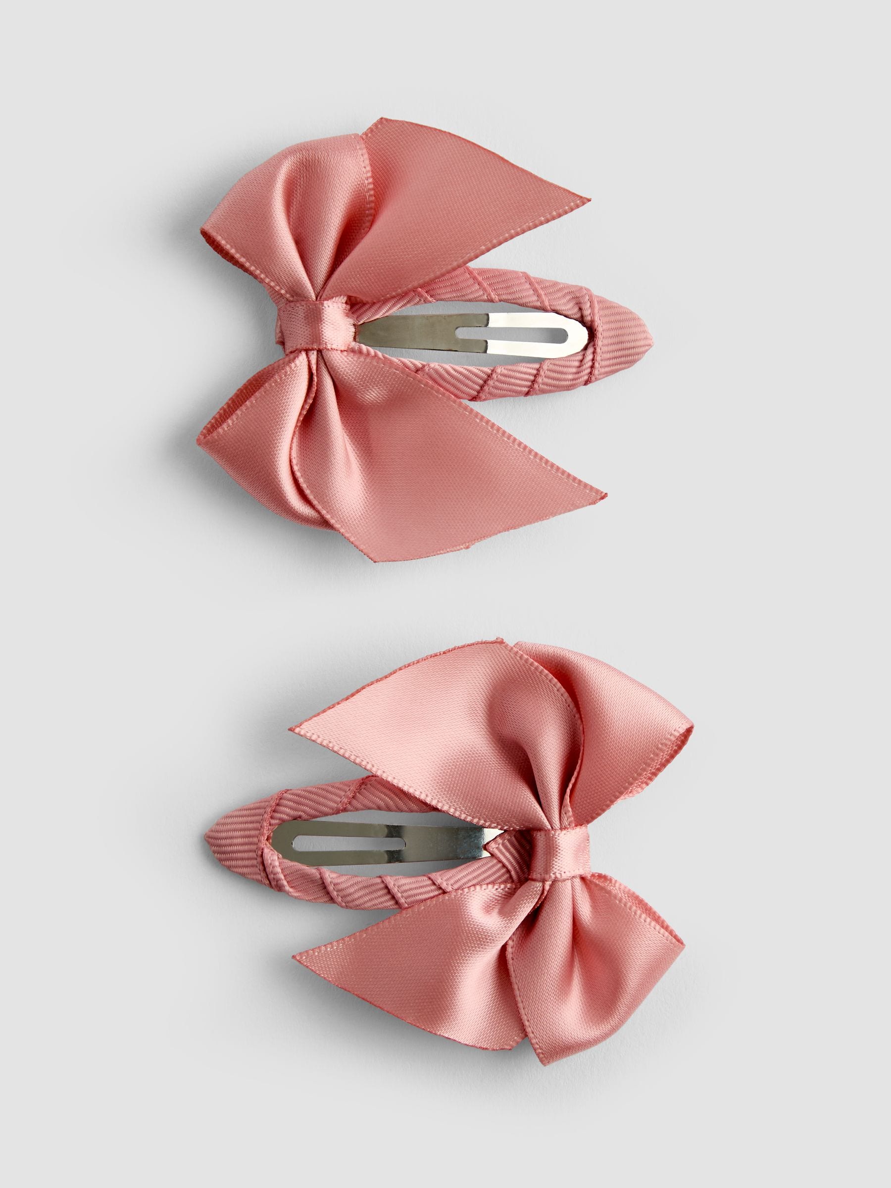 JoJo Maman Bébé pink bow hair clips 2 pack, UK version
