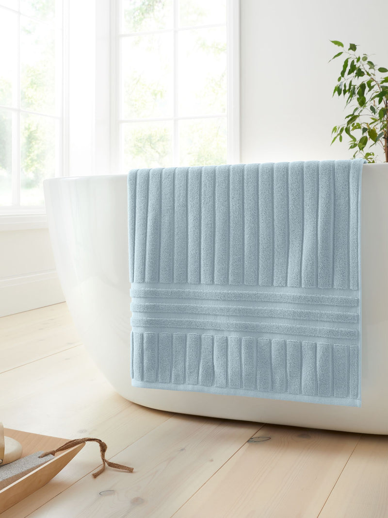 Bianca Blue Hotel Stripe Cotton Collection Towel