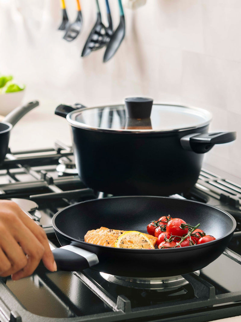 MasterChef black 32cm fry pan, imported from the UK