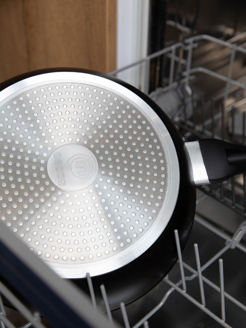 MasterChef black 32cm fry pan, imported from the UK