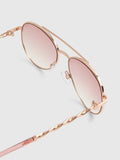 River Island gold metal twist sunglasses, imported from the UK