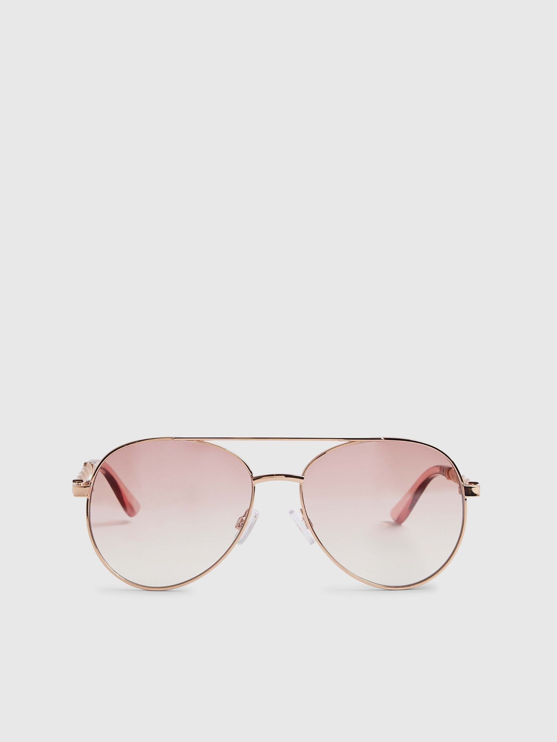 River Island gold metal twist sunglasses, imported from the UK