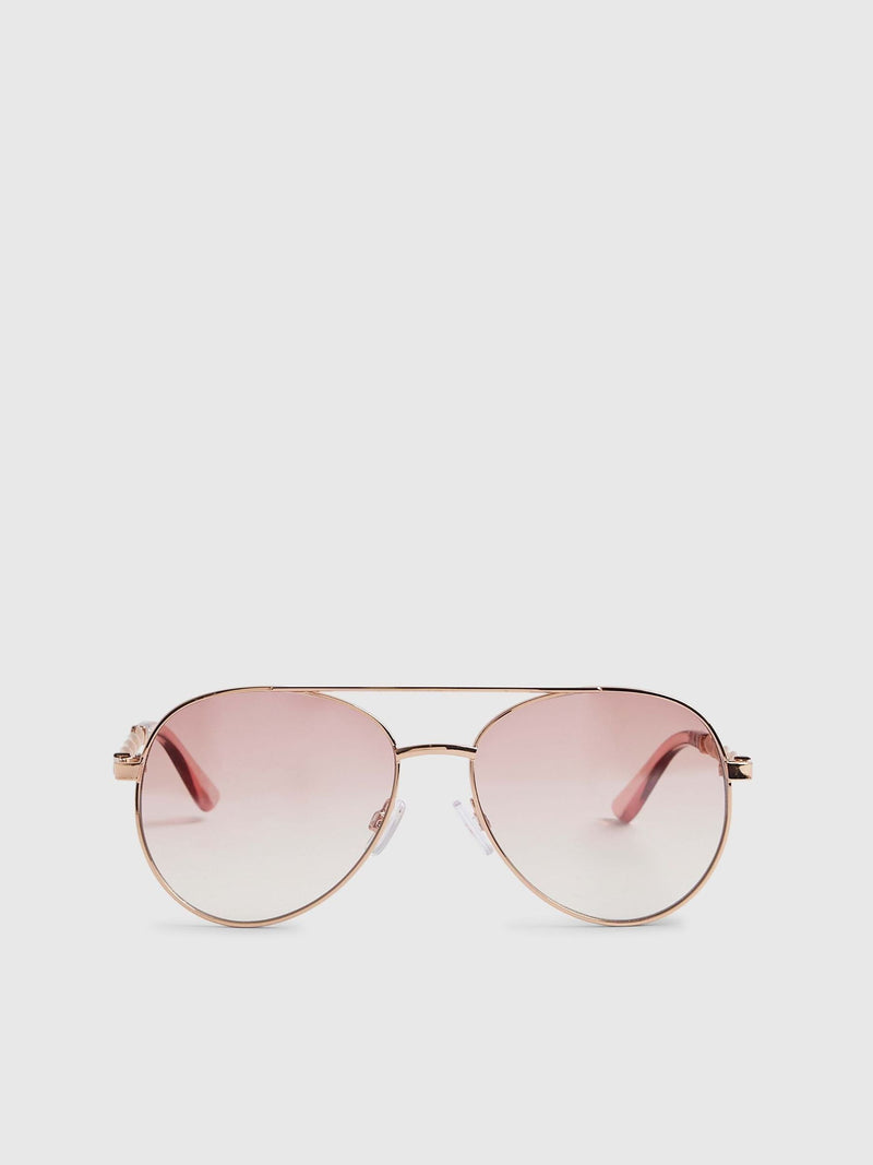 River Island gold metal twist sunglasses, imported from the UK