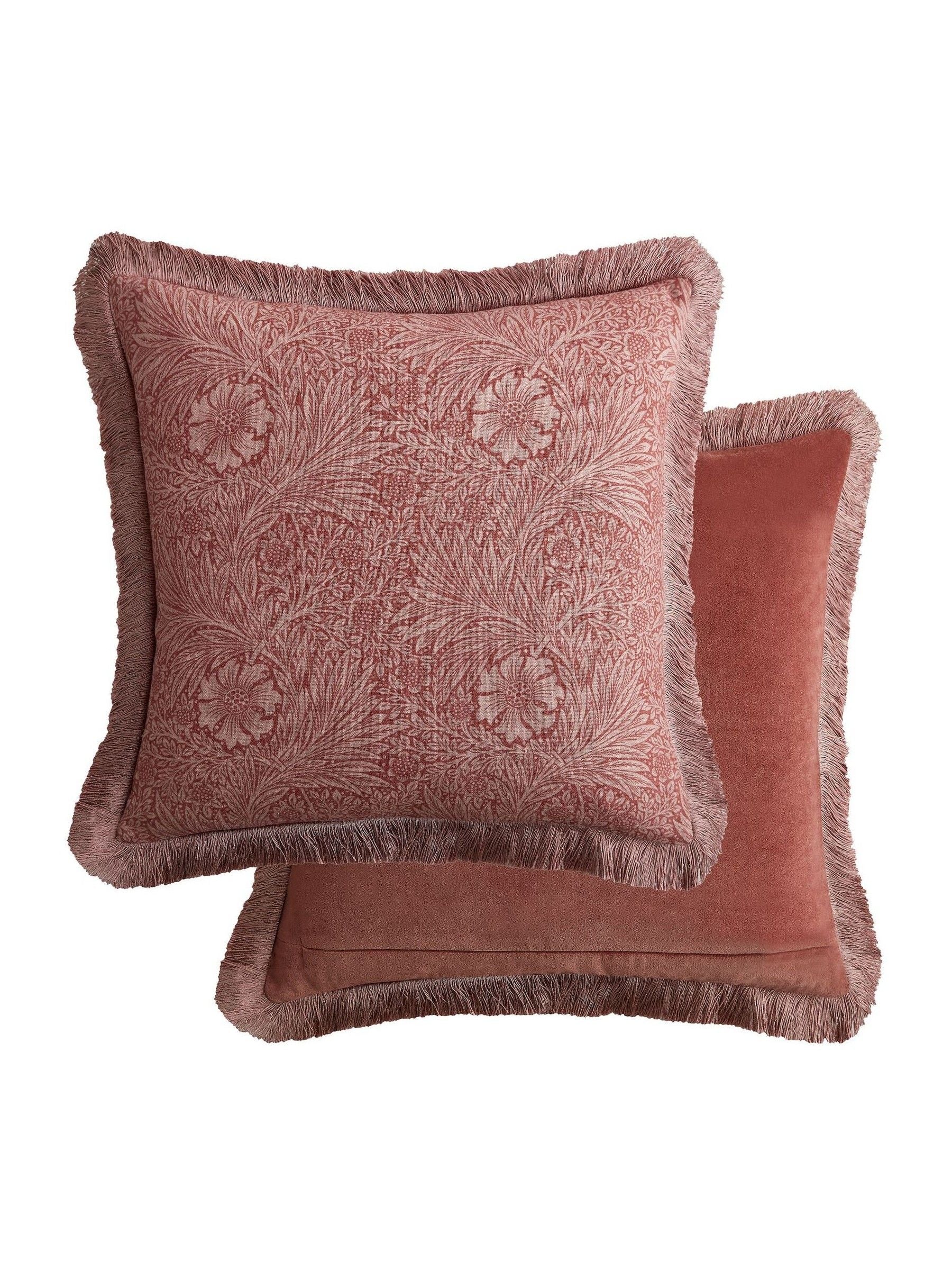 William Morris At Home Brick Pink Marigold cushion - British product