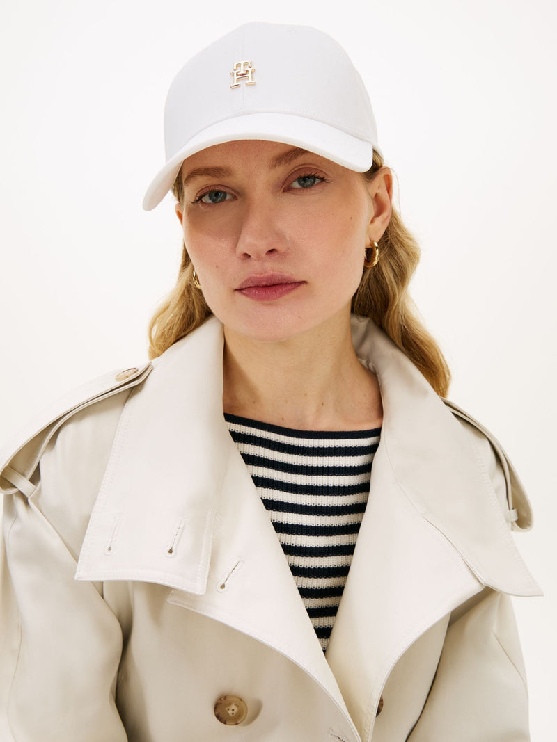 Tommy Hilfiger Natural Monogram Twill Baseball Cap