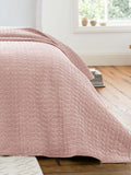 Bianca Pink Attica Chenille Embroidered Throw