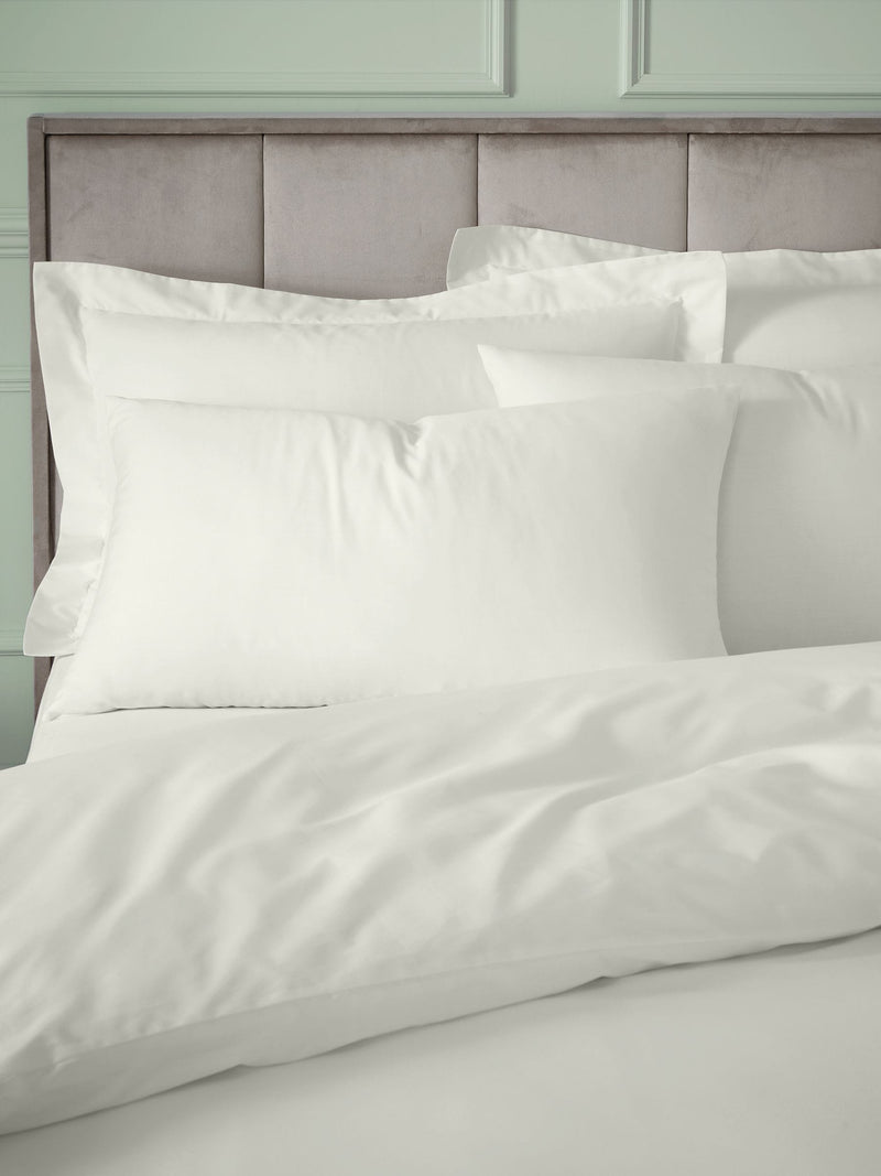 Bianca cotton pillowcases cream 180 thread count - British product
