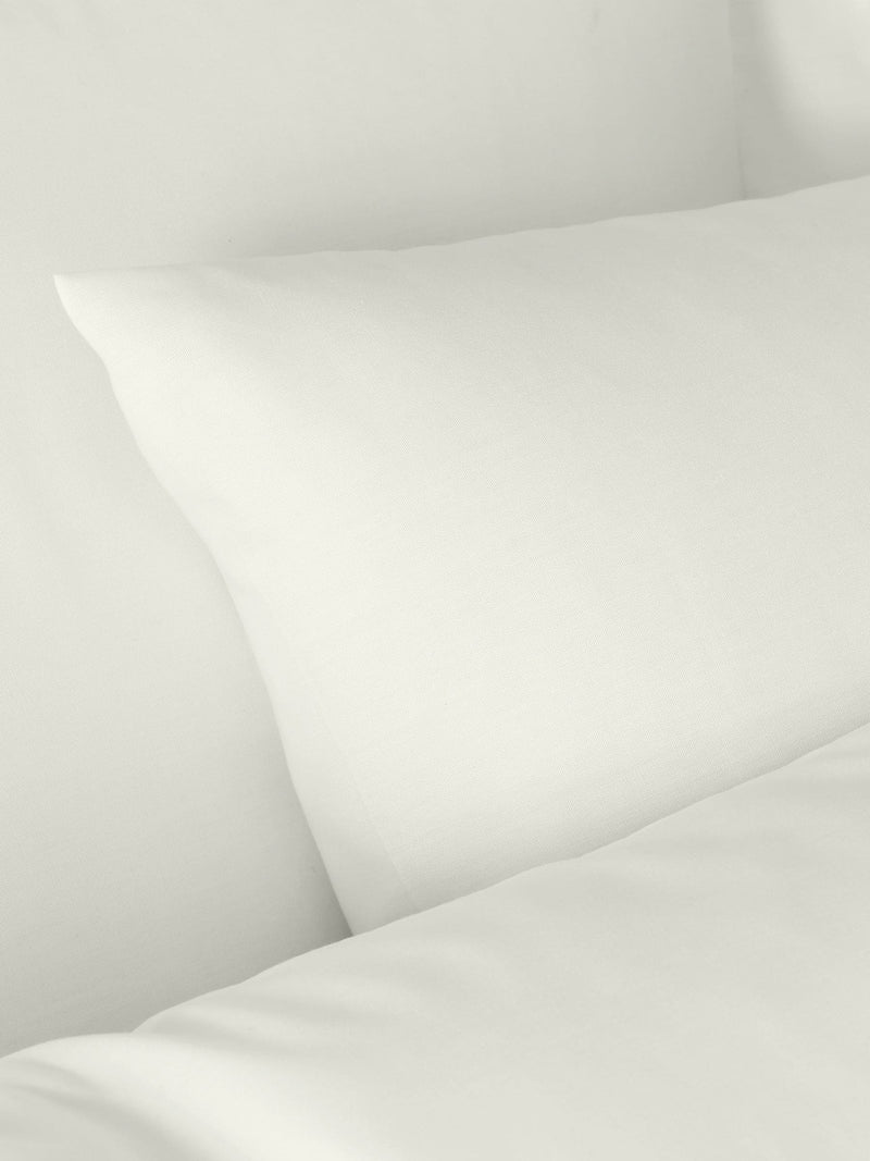 Bianca cotton pillowcases cream 180 thread count - British product