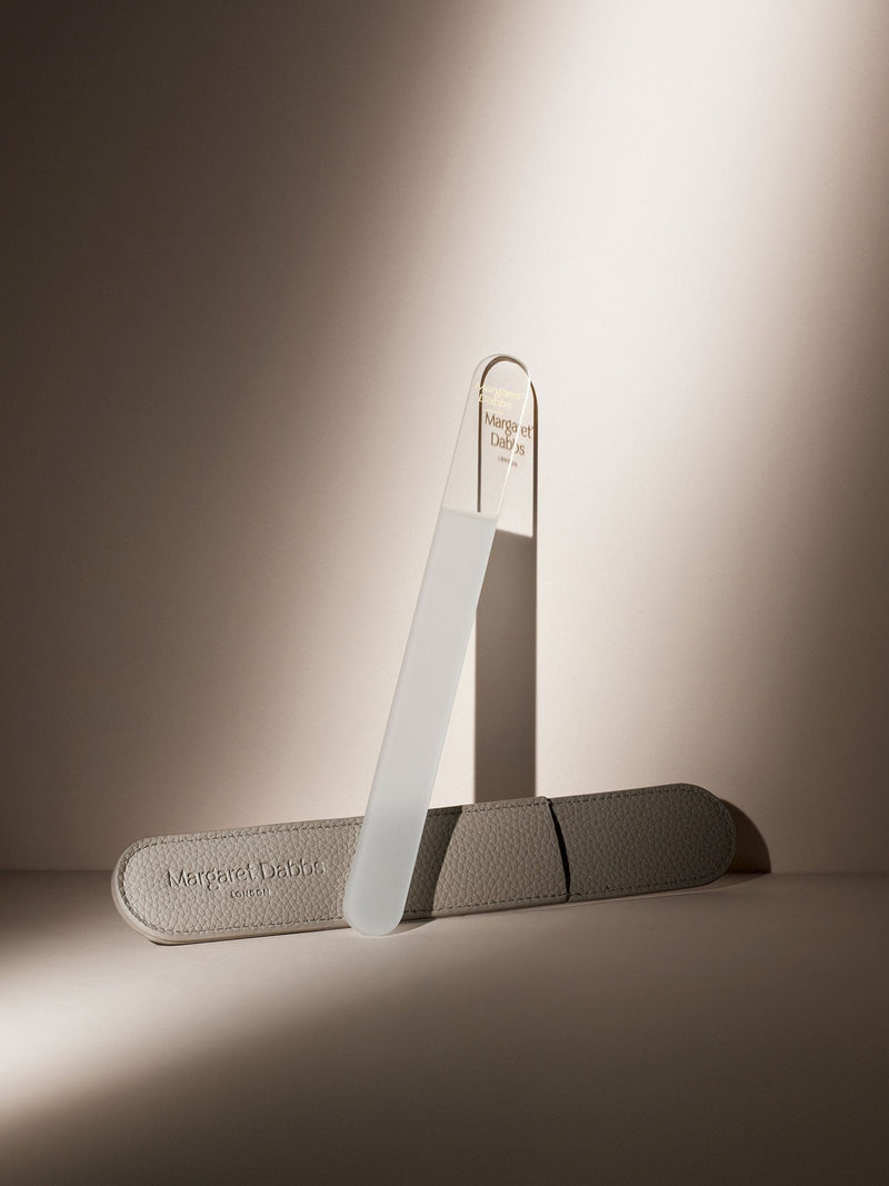 Margaret Dabbs London manicure duo with crystal nail file and cuticle oil (British brand)