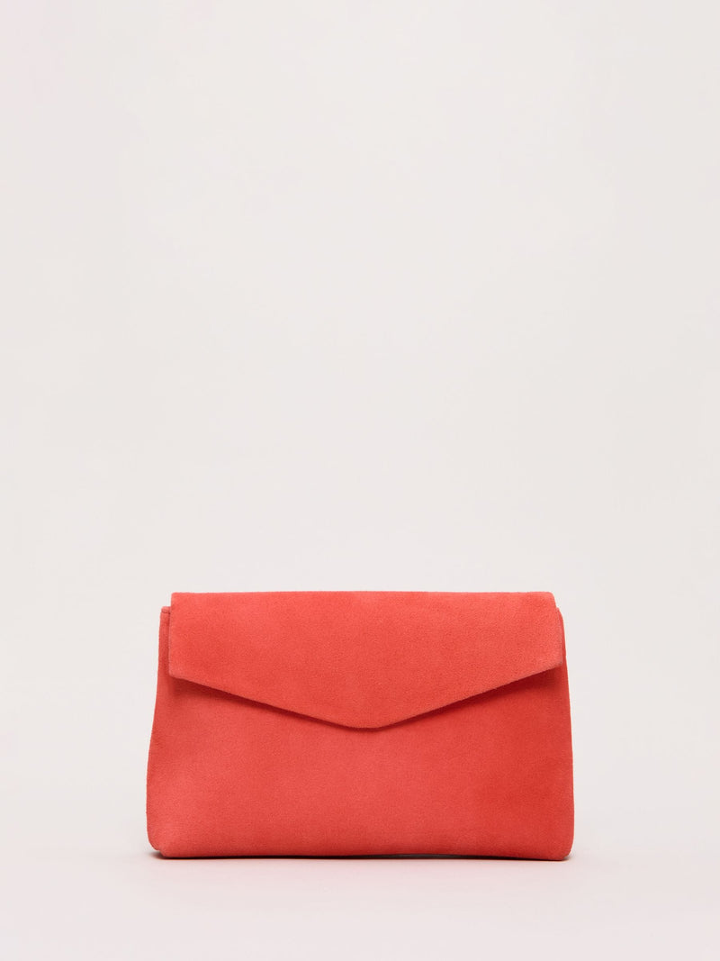 Phase Eight Purple Suede Clutch Bag