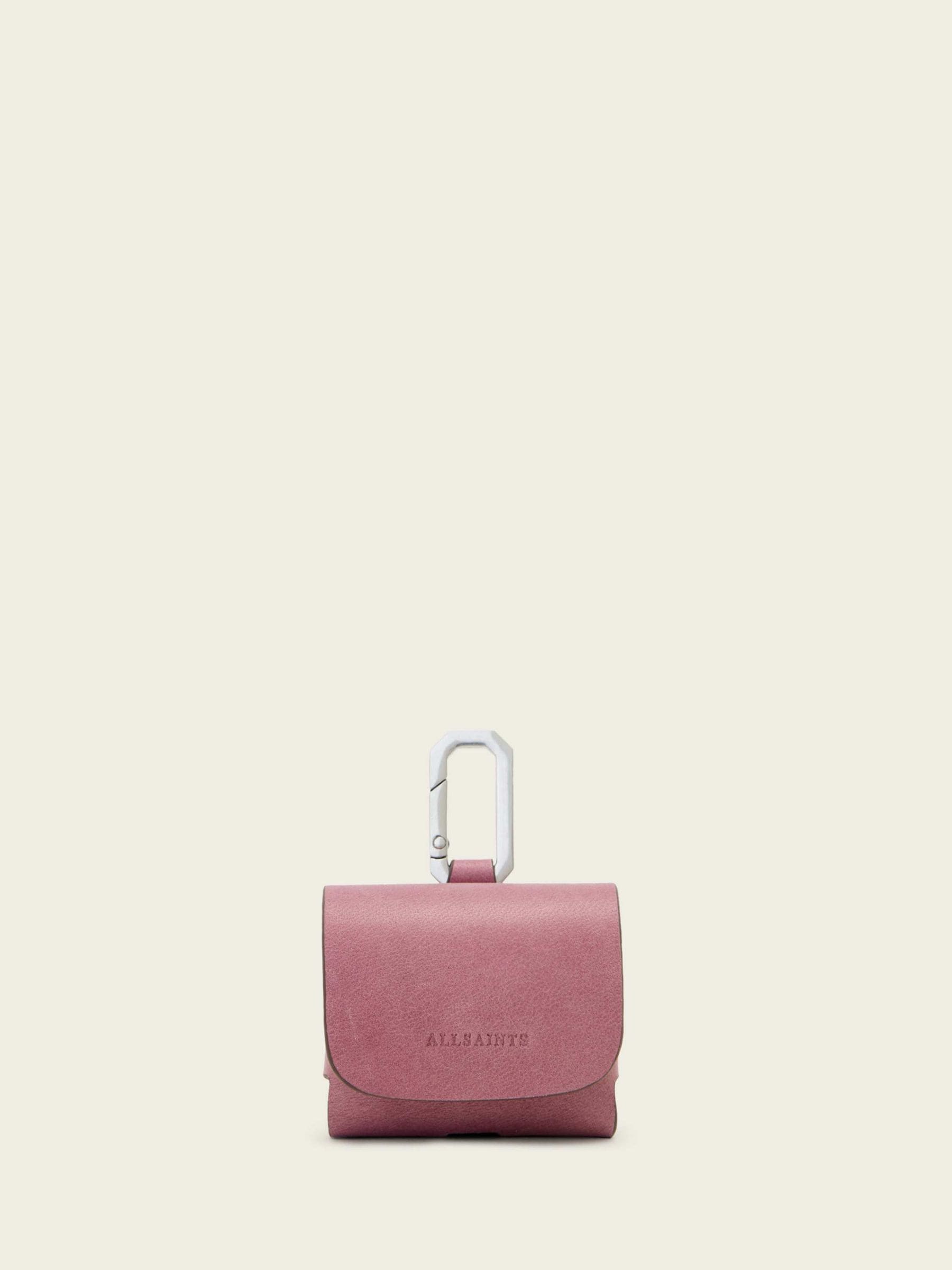 AllSaints pink leather AirPods case, UK version