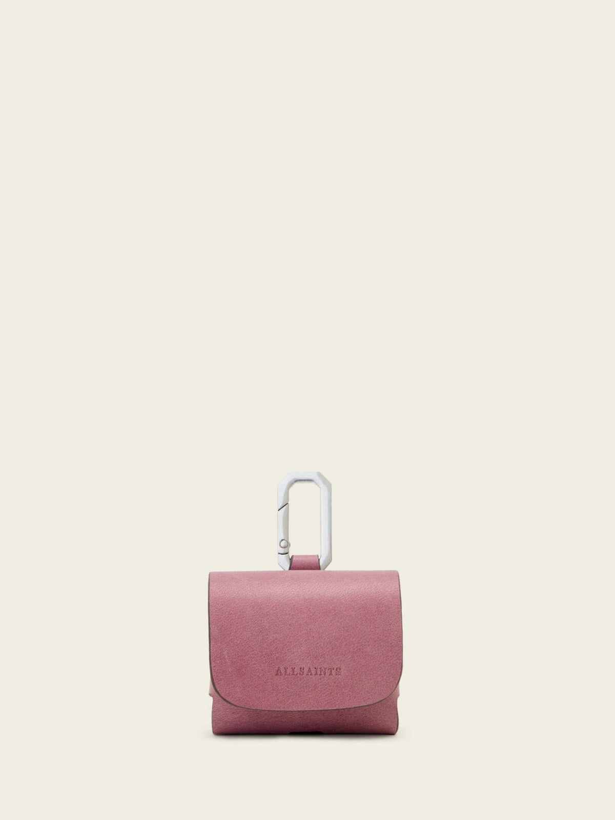 AllSaints pink leather AirPods case, UK version