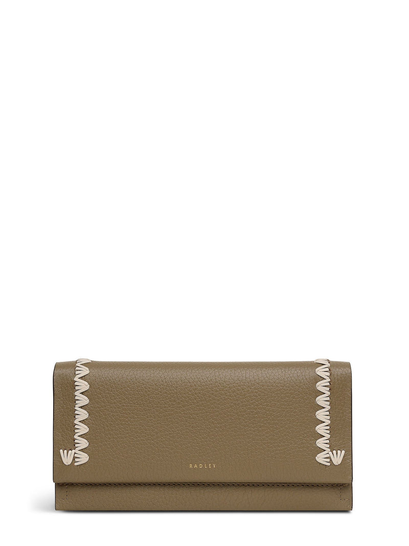 Radley Brown Oak Street Stitch Large Leather Wallet, UK version
