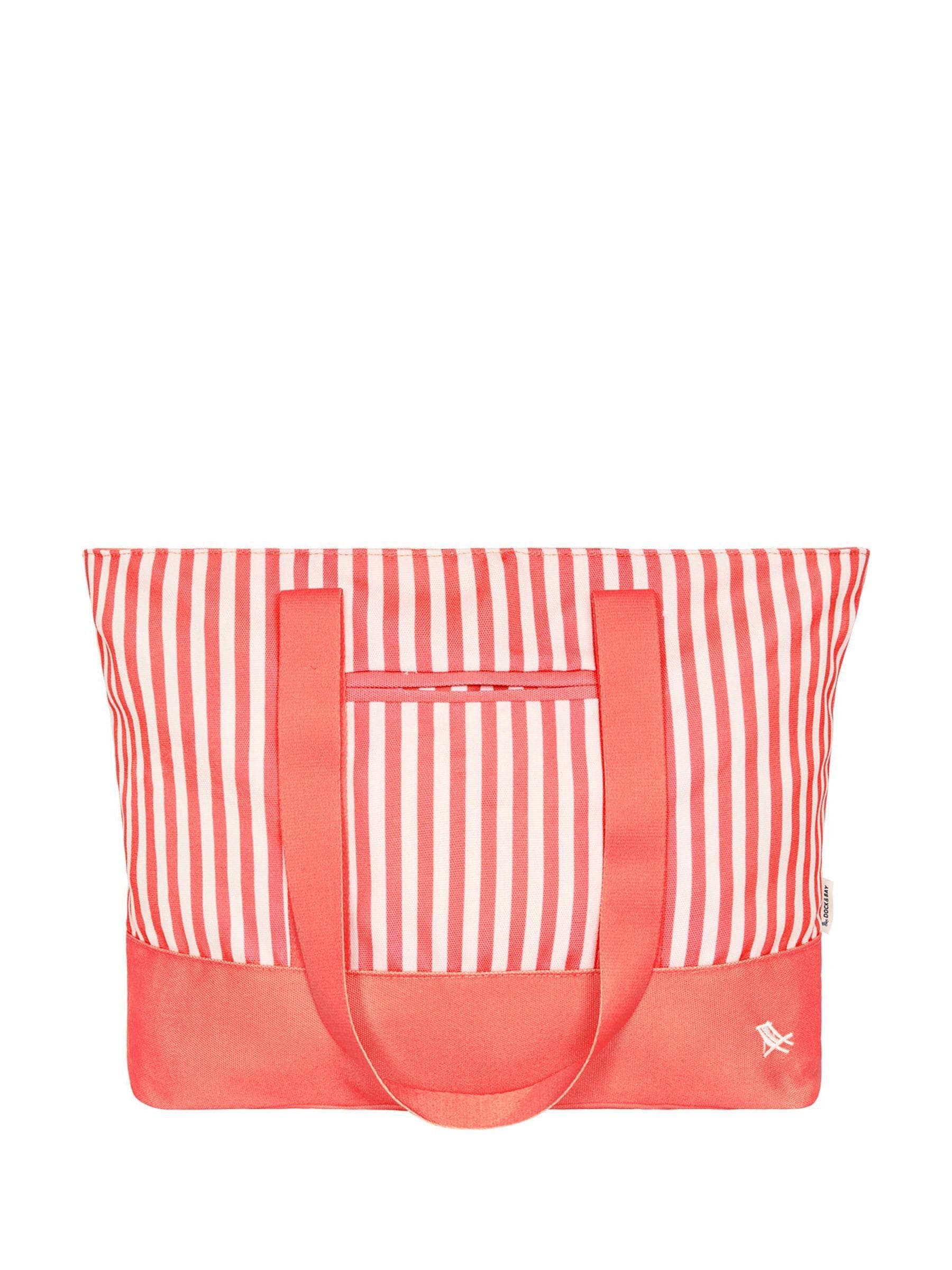 Dock & Bay Raspberry Road beach tote, imported from the UK