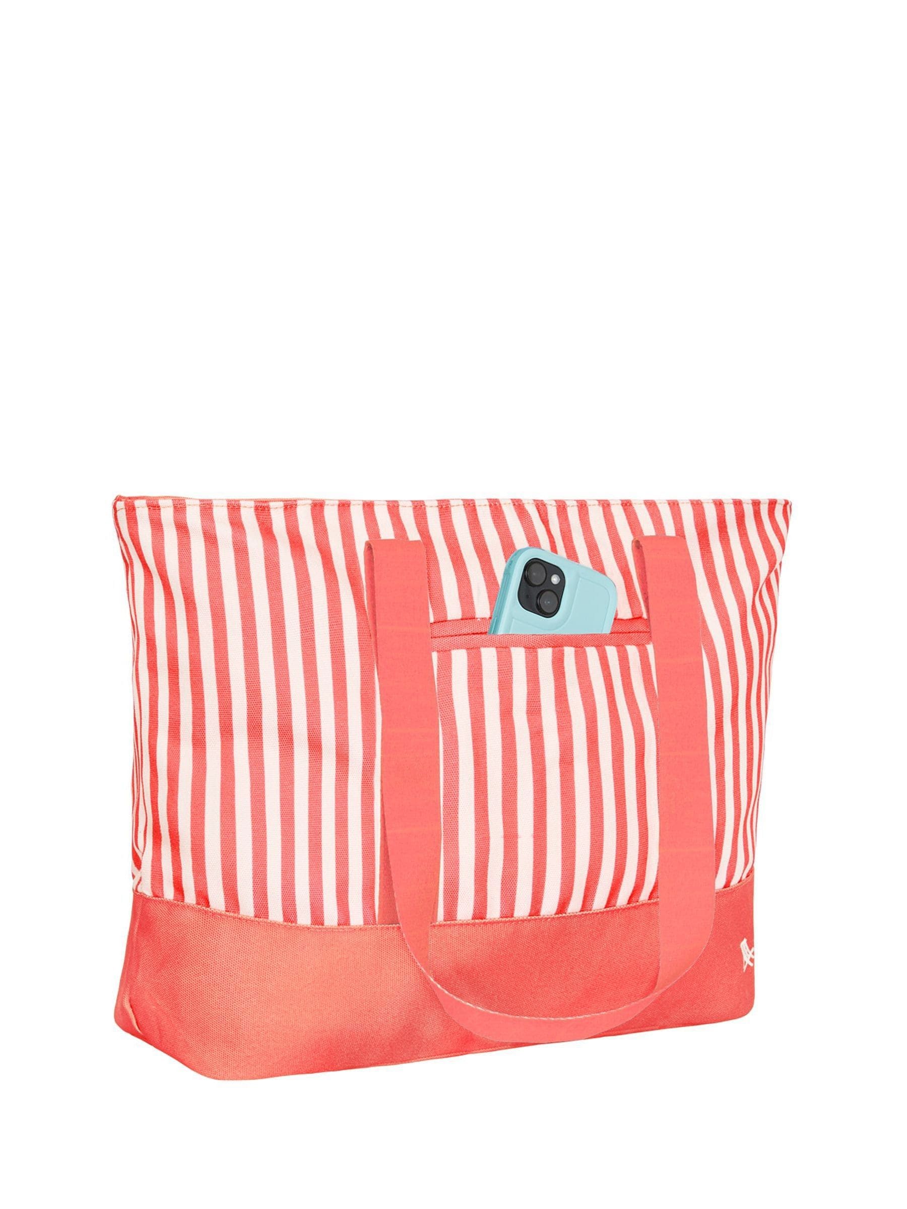 Dock & Bay Raspberry Road beach tote, imported from the UK