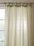 Pineapple Elephant Green Zanzibar Yarn Dyed Stripe Voile Curtains Panel
