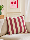 Chenille Stripe Cushion Sage Green 50 x 50cm