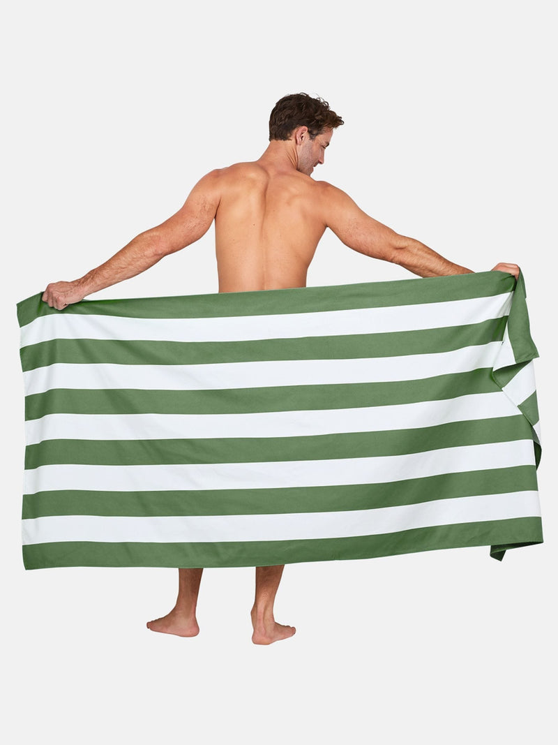 Dock & Bay green quick dry beach towel, UK version