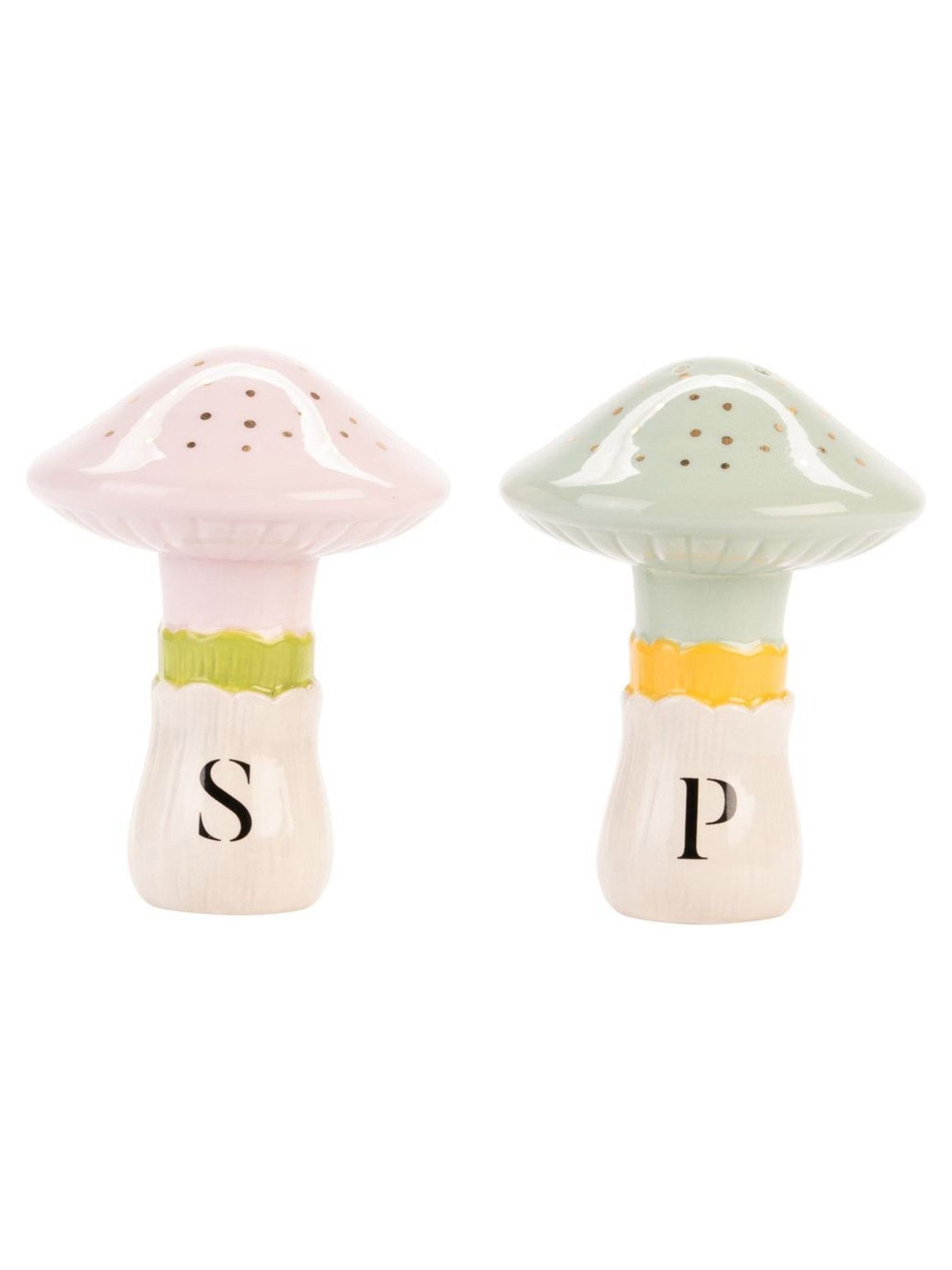 Yvonne Ellen mushroom salt pepper shakers dolomite ceramic (British brand)