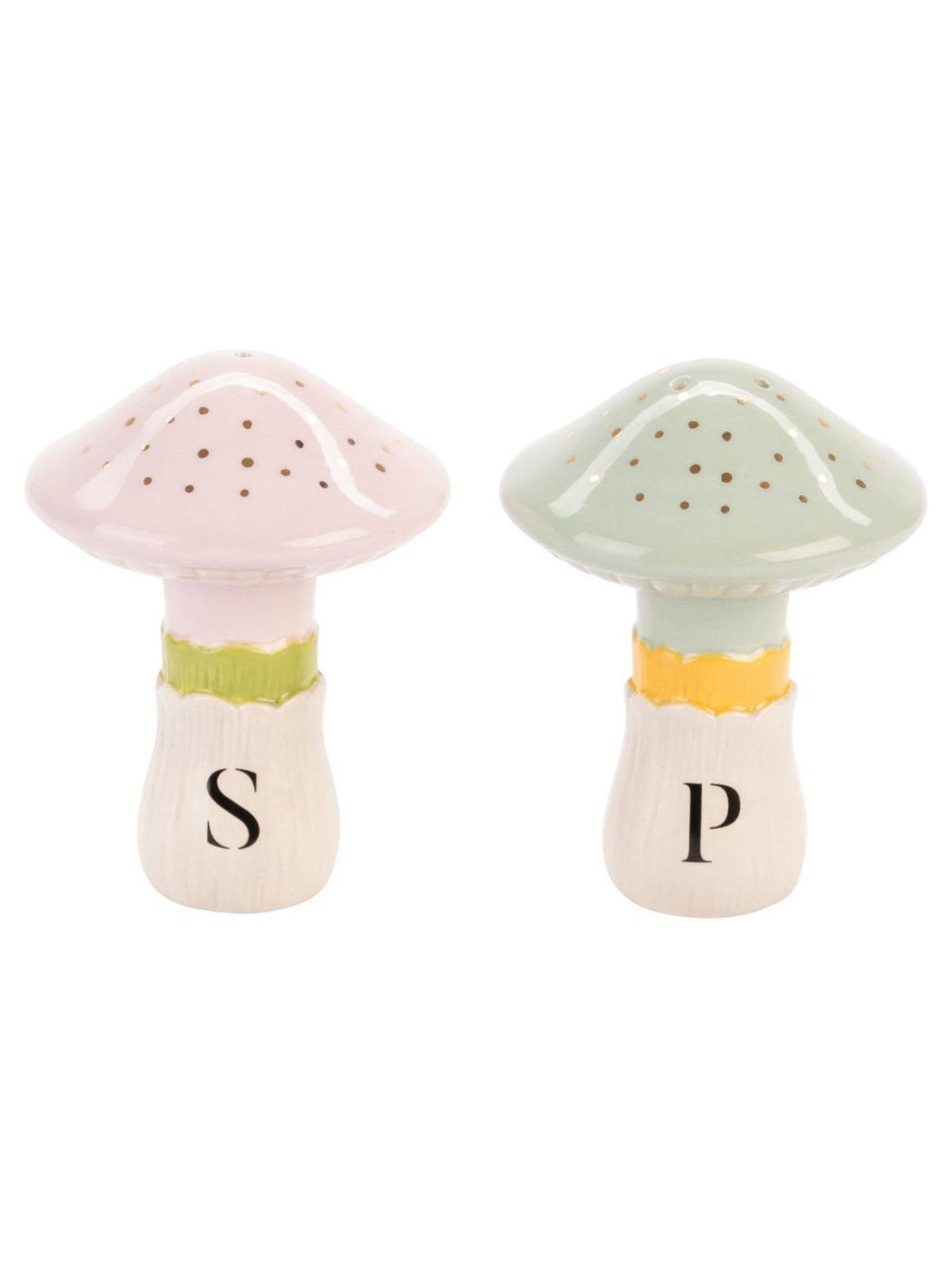 Yvonne Ellen mushroom salt pepper shakers dolomite ceramic (British brand)