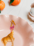 Yvonne Ellen pink giraffe fruit bowl 28cm, UK version