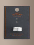 Silver tone stainless steel etched ring pack (British brand)