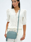 Apatchy Blue The Tassel Leather Cross-Body Bag