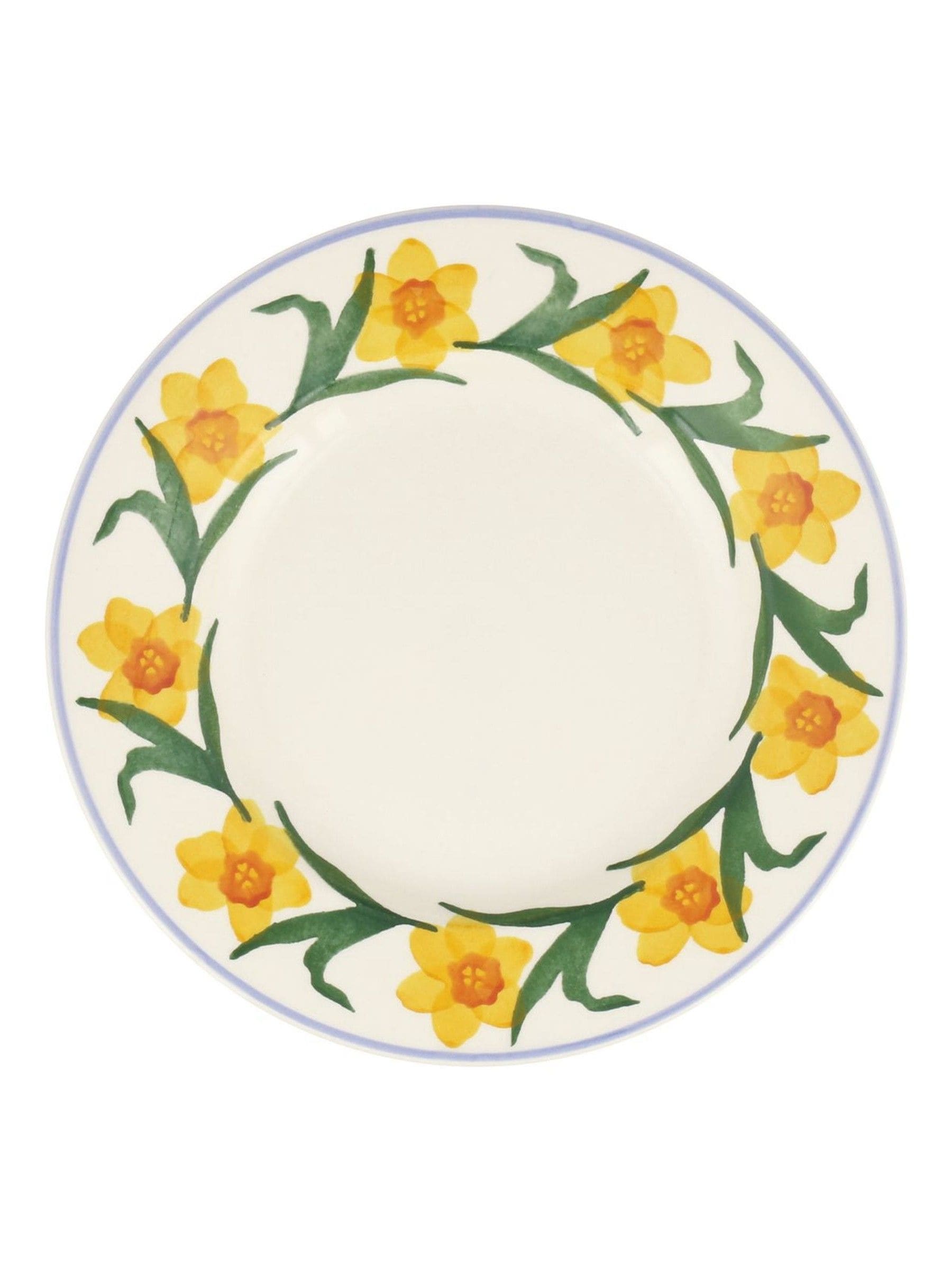 Emma Bridgewater dinner plate Cream Windblown Daffodils 8.5 inch, UK version