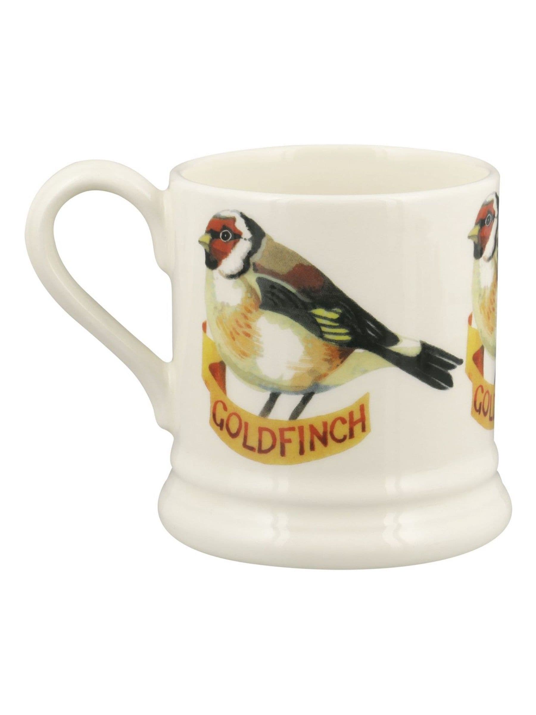 Emma Bridgewater Cream Goldfinch half pint mug - British product