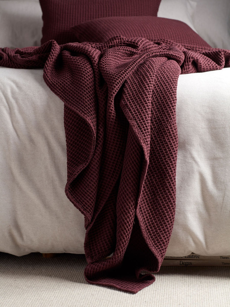 Secret Linen Store Olive Green Big Waffle Throw 260 x 230cm