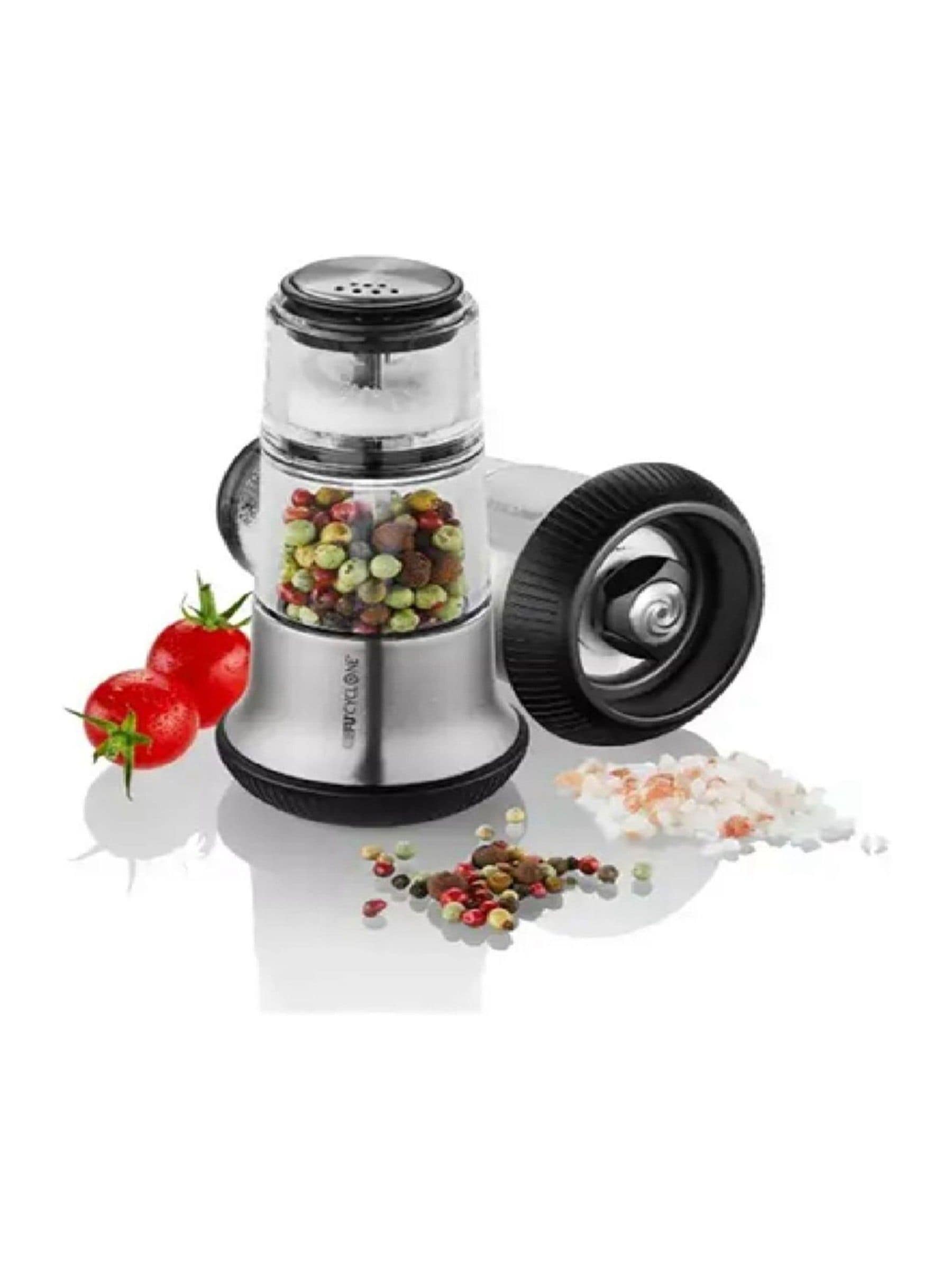 GEFU X-Plosion pepper mill and salt shaker black or silver (British brand)