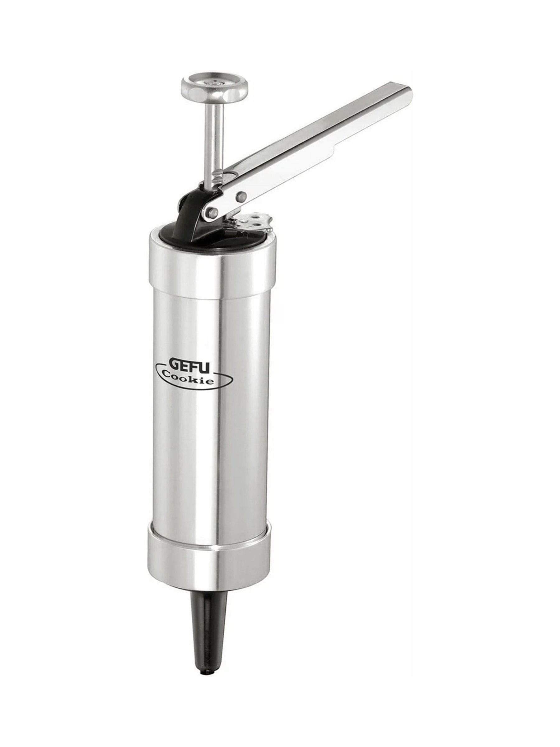GEFU pastry press with 20 motif discs and 4 nozzles (British brand)