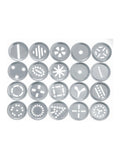 GEFU pastry press with 20 motif discs and 4 nozzles (British brand)