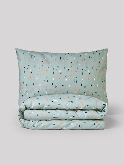 Next 2 Pack Teal Blue Terrazzo Duvet Cover and Pillowcases Set- Buy online at McGrocer