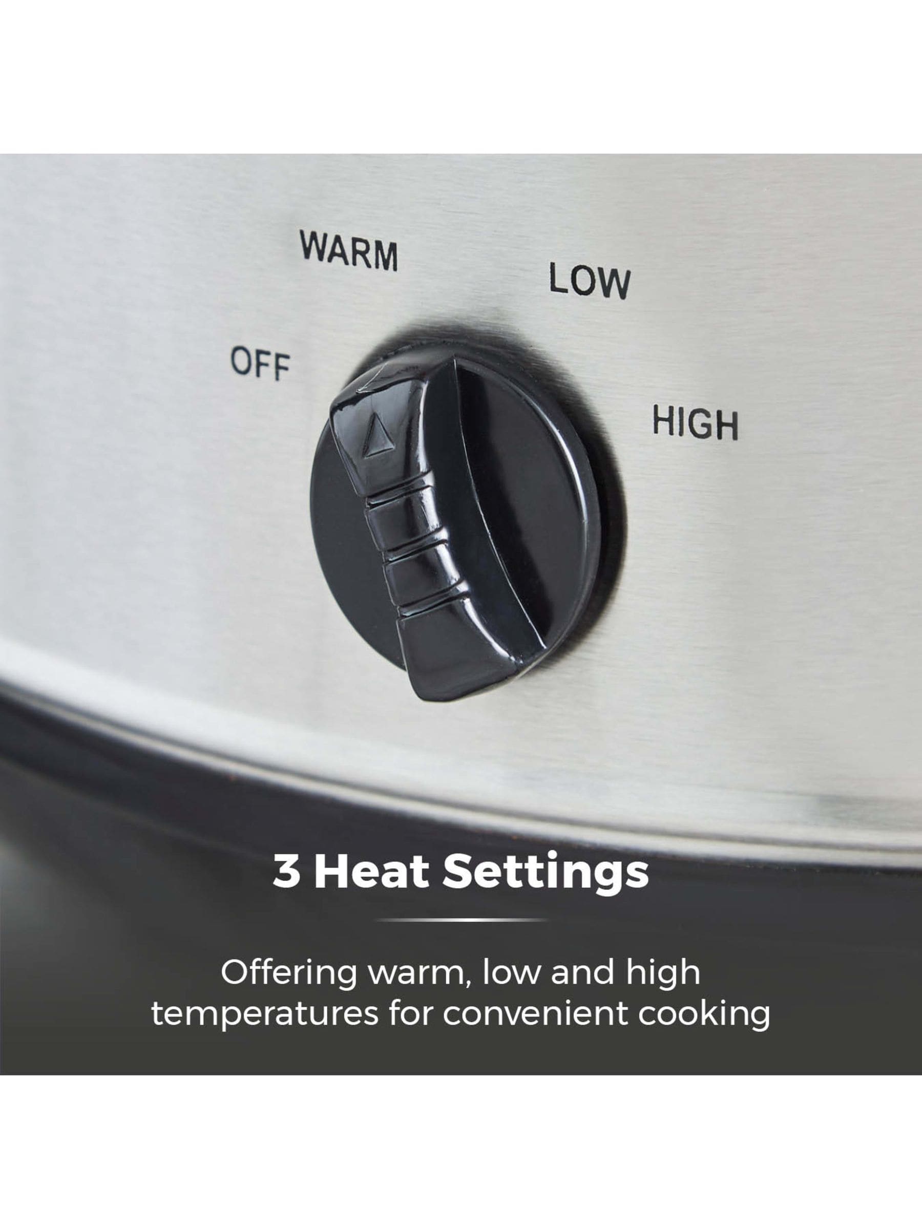 Tower 3.5L stainless steel slow cooker - British product