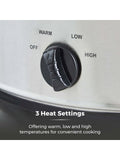 Tower 3.5L stainless steel slow cooker - British product