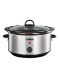 Tower 3.5L stainless steel slow cooker - British product