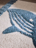 Blue Whale cotton bath mat 80cm, UK version