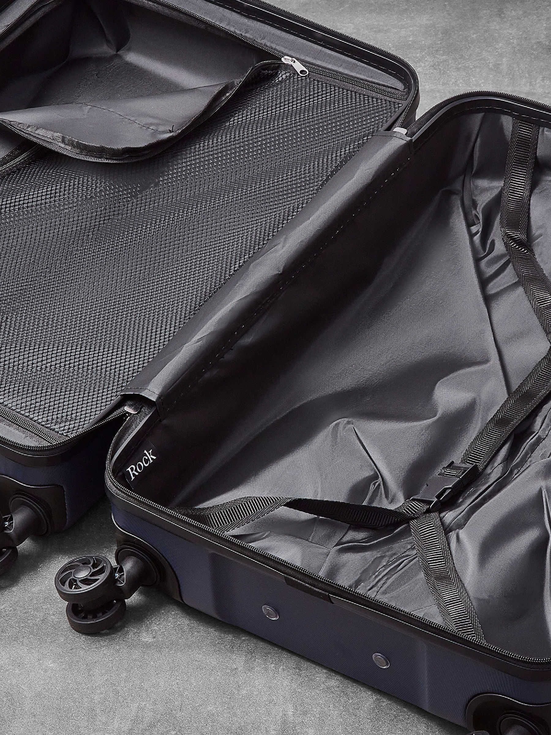 Rock Navy Lincoln 3 piece suitcase set, UK version