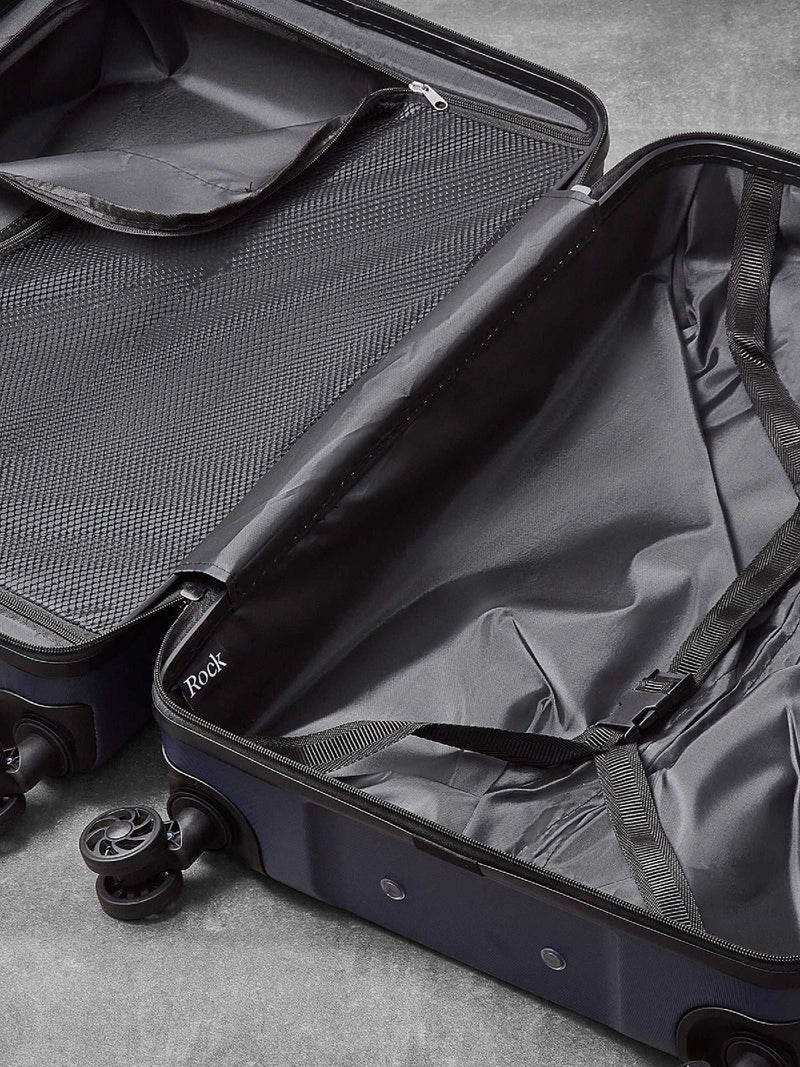 Rock Navy Lincoln 3 piece suitcase set, UK version