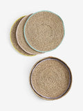 Natural seagrass placemats set with holder (British brand)