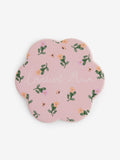 Handpainted pink flower coaster 12.5cm - British product